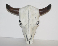 Ceramic painted cow, steer or buffalo steer